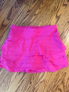 Athleta Girl Pink Tiered Ruffle Skort